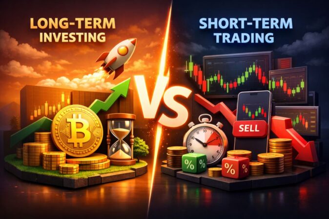 long-term vs short-term crypto investing comparison for beginners in 2026